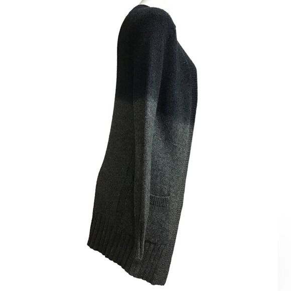 Theory Black And Gray Sweater Alpaca Wool And Silk Cardigan Style Size Small - Picture 4 of 10